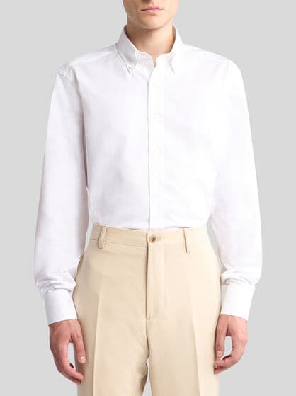 BUTTON-DOWN SHIRT WITH LOGO