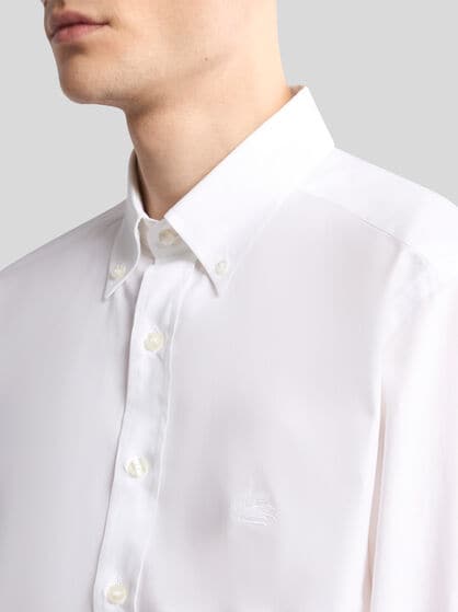 BUTTON-DOWN SHIRT WITH LOGO
