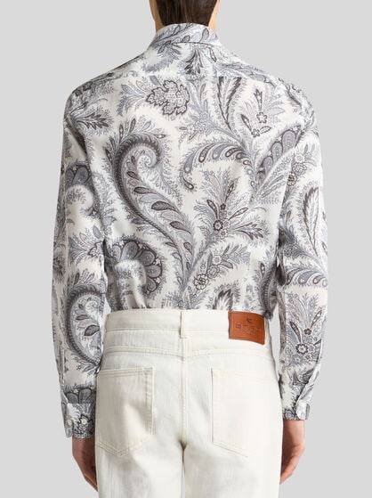 COTTON SHIRT WITH PAISLEY PRINT