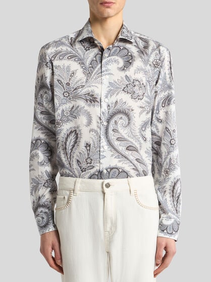 COTTON SHIRT WITH PAISLEY PRINT