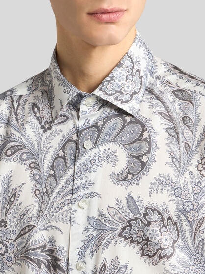COTTON SHIRT WITH PAISLEY PRINT
