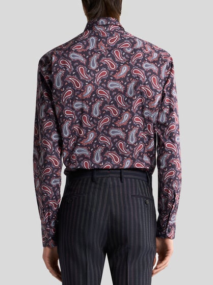 COTTON SHIRT WITH PAISLEY PRINT