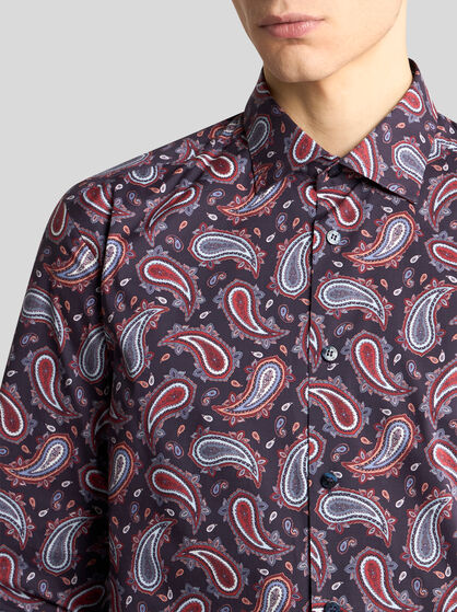 COTTON SHIRT WITH PAISLEY PRINT