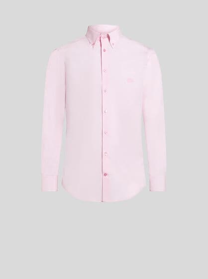PLAIN-COLOURED BUTTON-DOWN SHIRT
