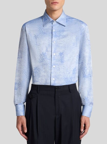 JACQUARD SHIRT WITH SAFARI PATTERN