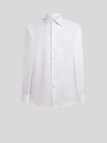 COTTON JACQUARD SHIRT WITH MEDALLION MOTIF