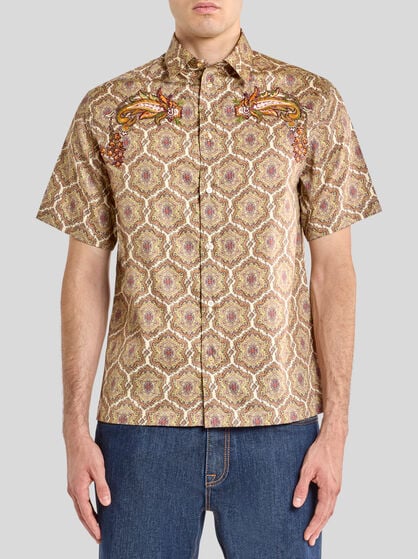 COTTON SHIRT WITH PAISLEY EMBROIDERY