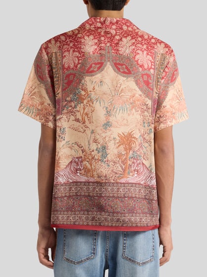PRINTED SILK BOWLING SHIRT