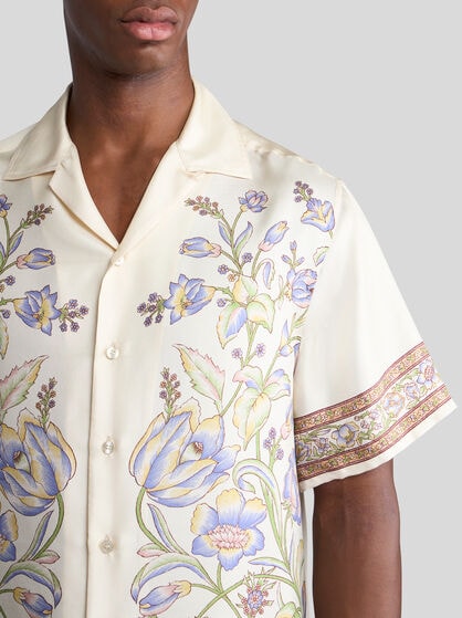 FLORAL-PRINT BOWLING SHIRT