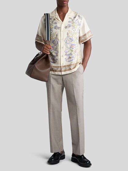 FLORAL-PRINT BOWLING SHIRT
