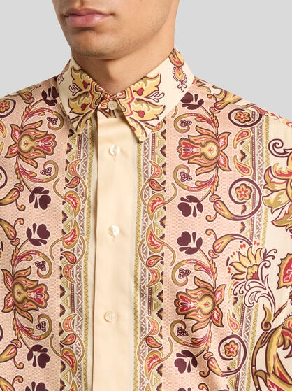COTTON SHIRT WITH PLACED PRINT