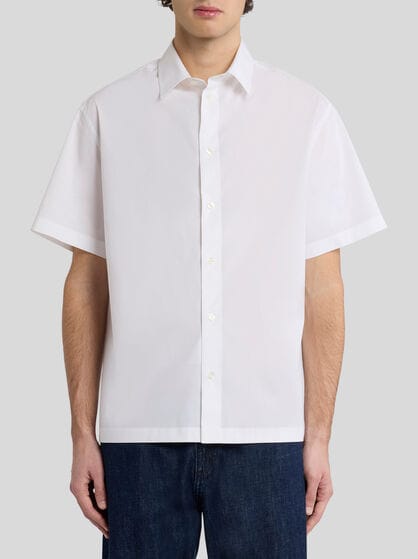 STRETCH COTTON SHIRT WITH OCTOPUS