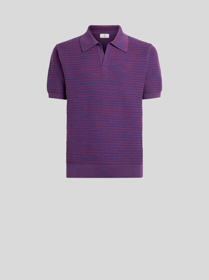 POLO EN MAILLE DE COTON TRESS&Eacute;E