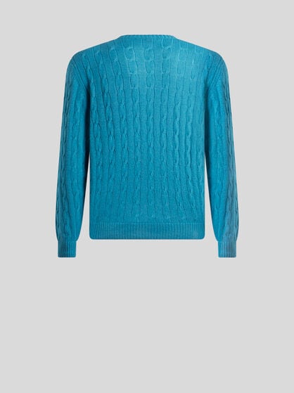 CABLE-KNIT CASHMERE SWEATER