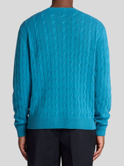 CABLE-KNIT CASHMERE SWEATER