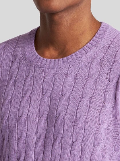 CABLE-KNIT CASHMERE SWEATER