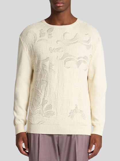 TEXTURED COTTON SWEATER