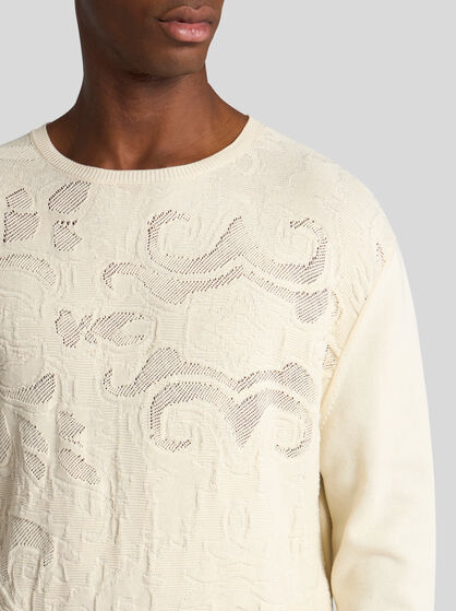 TEXTURED COTTON SWEATER