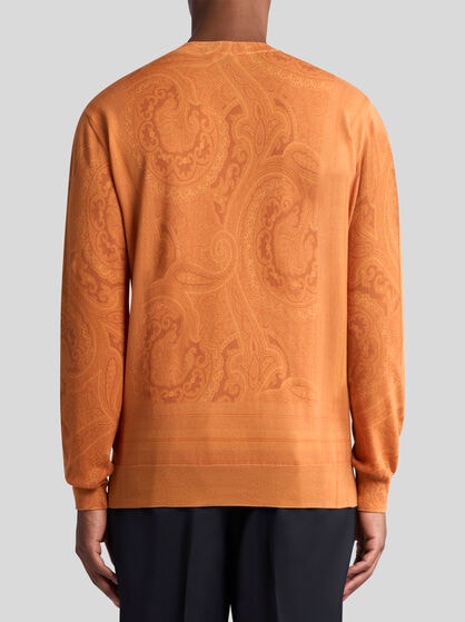 PAISLEY SILK AND CASHMERE SWEATER