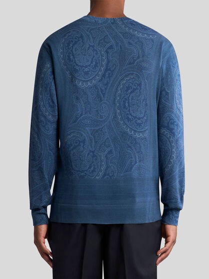 PAISLEY SILK AND CASHMERE SWEATER