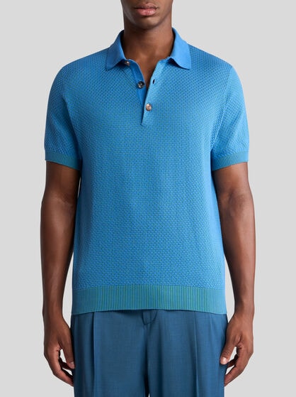 KNIT POLO SHIRT WITH MICRO-DESIGN