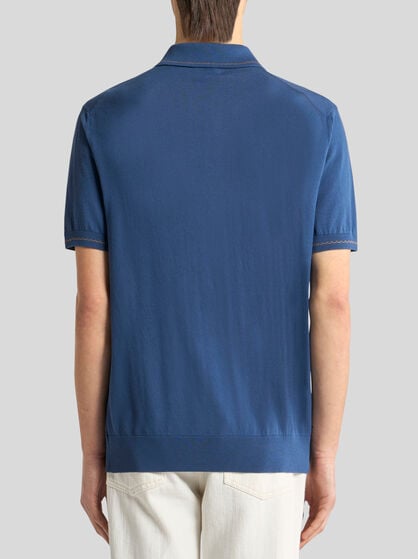 COTTON POLO SHIRT WITH PEGASO