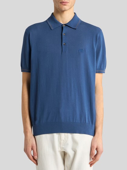 COTTON POLO SHIRT WITH PEGASO