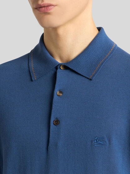 COTTON POLO SHIRT WITH PEGASO