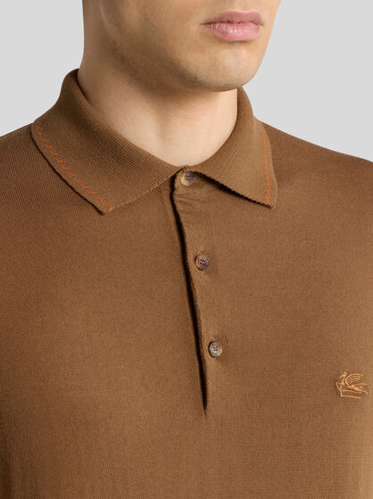 COTTON POLO SHIRT WITH PEGASO