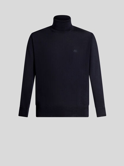 WOOL TURTLENECK WITH EMBROIDERY