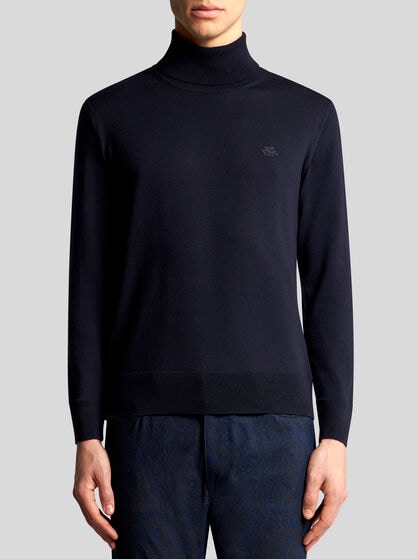 WOOL TURTLENECK WITH EMBROIDERY