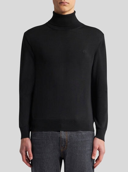 WOOL TURTLENECK WITH EMBROIDERY