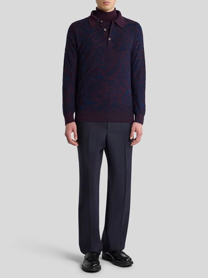 WOOL-BLEND JACQUARD TURTLENECK SWEATER