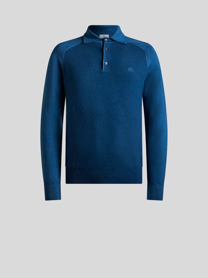 WOOL POLO WITH PEGASO LOGO