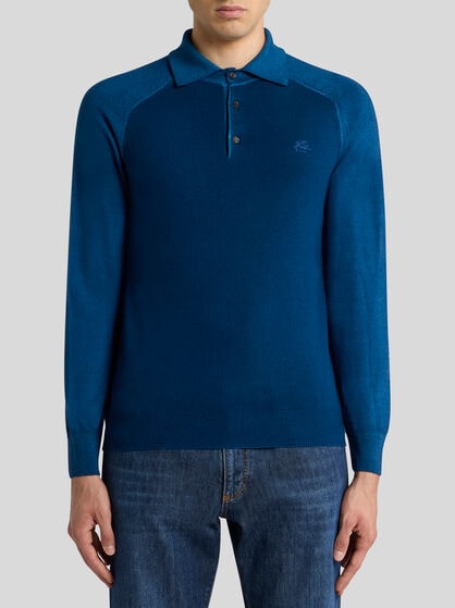 WOOL POLO WITH PEGASO LOGO