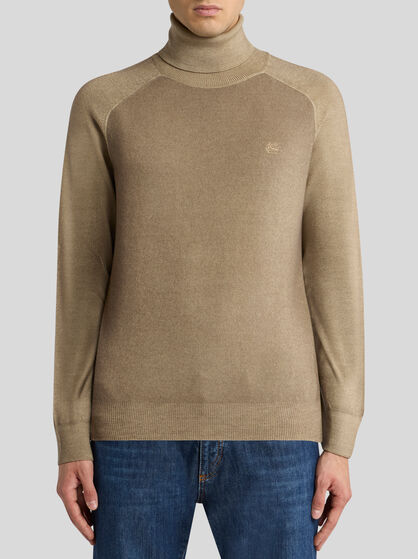WOOL TURTLENECK WITH PEGASO LOGO