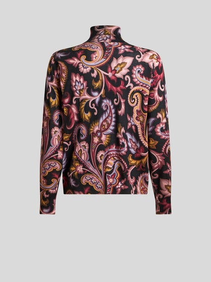 PAISLEY TURTLENECK SWEATER