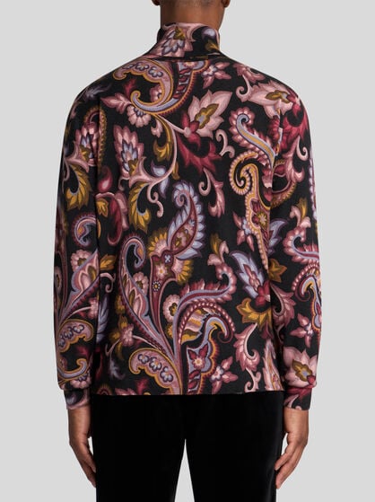 PAISLEY TURTLENECK SWEATER