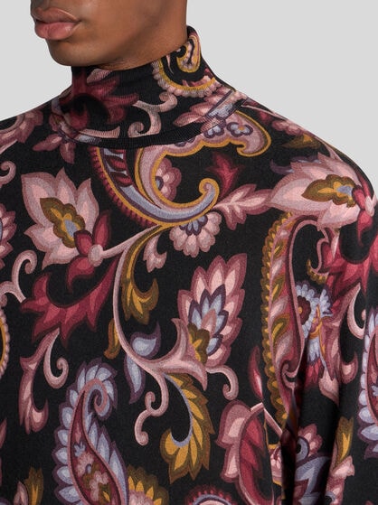 PAISLEY TURTLENECK SWEATER
