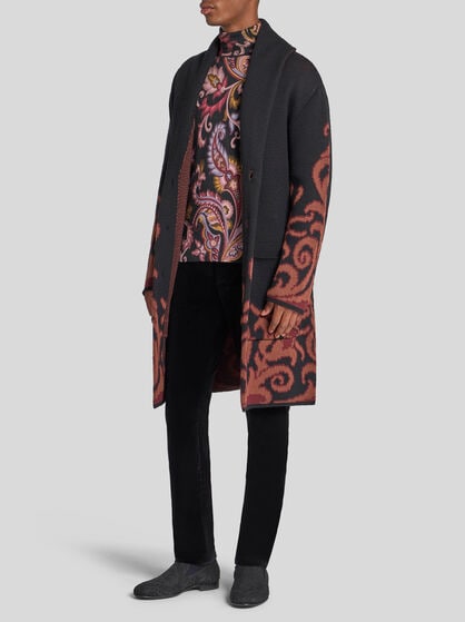 PAISLEY TURTLENECK SWEATER
