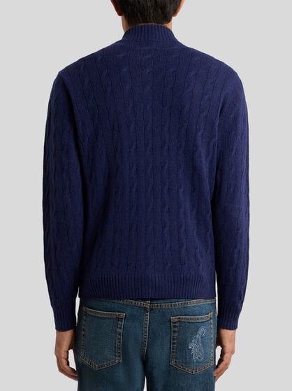 PLAIN-COLOURED CASHMERE CARDIGAN