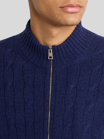 PLAIN-COLOURED CASHMERE CARDIGAN
