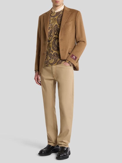 WOOL SWEATER WITH PAISLEY PRINT