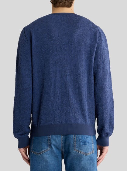 PULLOVER AUS BAUMWOLLE MIT FLORALEM PAISLEY-MOTIV