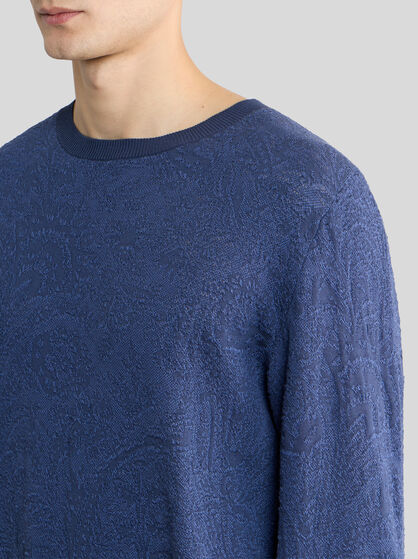 PULLOVER AUS BAUMWOLLE MIT FLORALEM PAISLEY-MOTIV