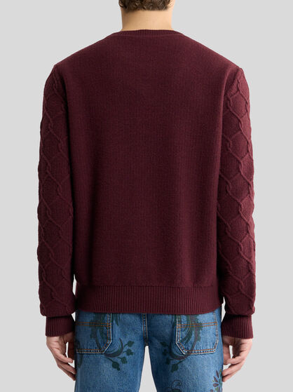 WOOL SWEATER WITH EMBROIDERY