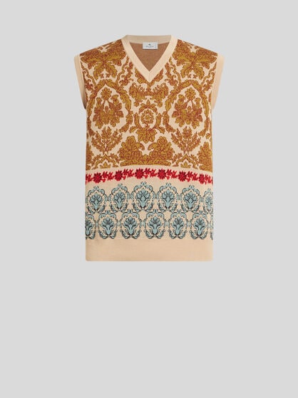 COTTON JACQUARD WAISTCOAT