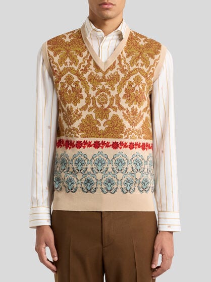 COTTON JACQUARD WAISTCOAT
