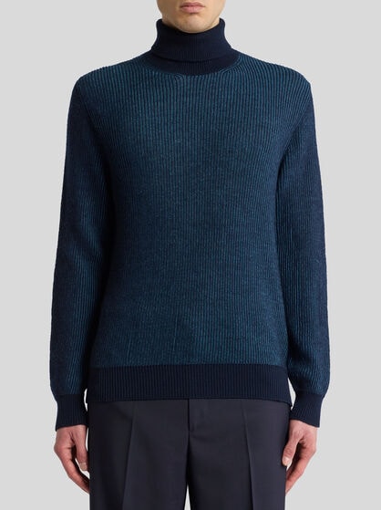RIBBED WOOL TURTLENECK SWEATER