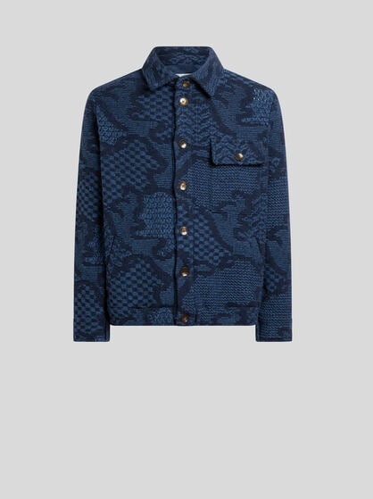 PATTERNED WOOL-BLEND OVERSHIRT